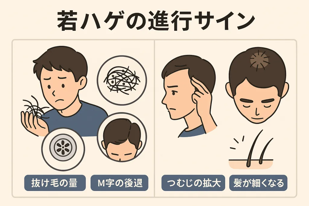 若ハゲの進行サイン 若ハゲの進行サイン